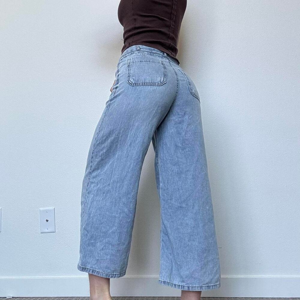 Kensie wide leg cropped jeans